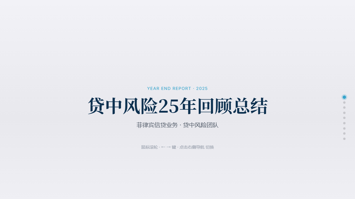 2025年度总结报告界面截图，展示年度业务数据可视化和关键成果